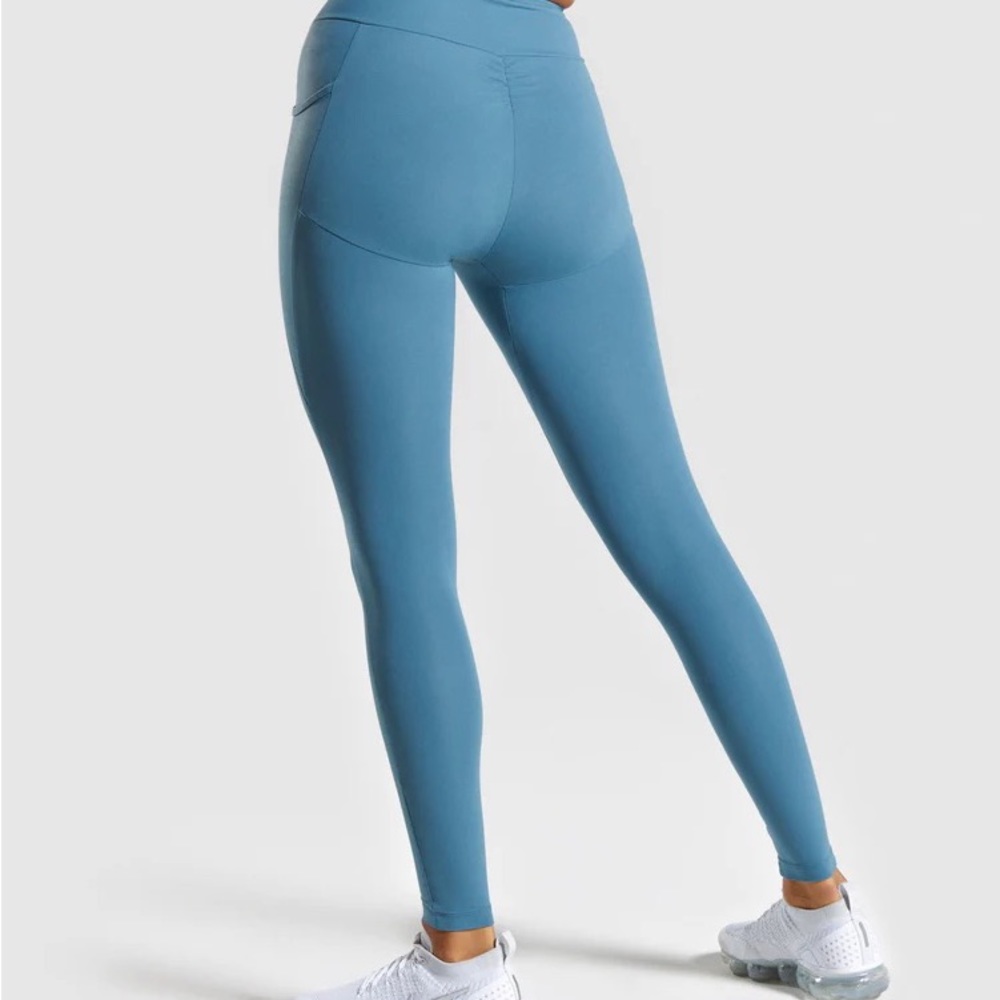 Gymshark Sculpt Leggings (Smokey Teal) - Picture 7 of 8